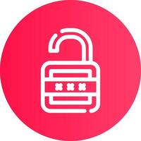 Lock Open Creative Icon Design vector