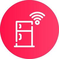 Smart Refrigerator Creative Icon Design vector