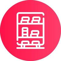 Bookshelf Creative Icon Design vector