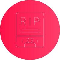 Obituary Creative Icon Design vector