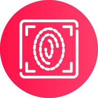 Fingerprint Scan Creative Icon Design vector