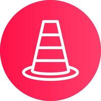 Traffic Cone Creative Icon Design vector