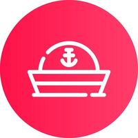 diseño de icono creativo de sombrero de marinero vector