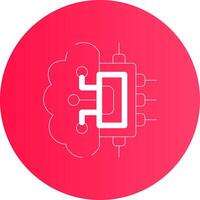 Brain Circuit Creative Icon Design vector