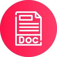 Doc File Format Creative Icon Design vector