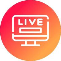 Live TV Creative Icon Design vector