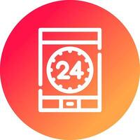 24 Hour Service Creative Icon Design vector