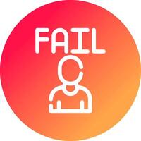 Fail Creative Icon Design vector