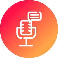 podcast creativo icono diseño vector