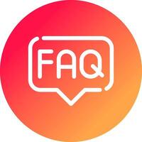 FAQ Creative Icon Design vector