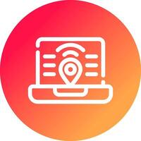 Digital Nomad Hub Creative Icon Design vector