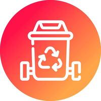 Trash Bin Creative Icon Design vector