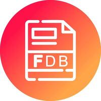 fdb creativo icono diseño vector