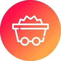 Mine Cart Creative Icon Design vector