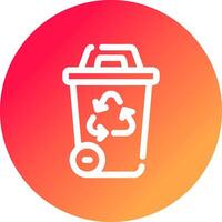 Recycling Bin Creative Icon Design vector