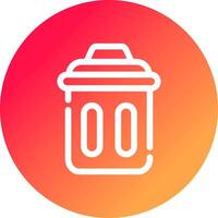 Trash Bin Creative Icon Design vector