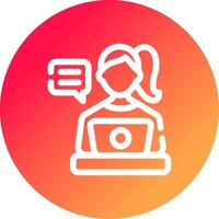 Blogger Creative Icon Design vector