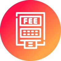 ATM Fees Creative Icon Design vector