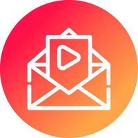 Video Email Creative Icon Design vector