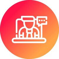 Online Interview Creative Icon Design vector