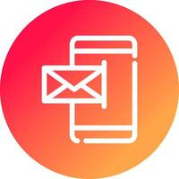 Mobile Email Creative Icon Design vector