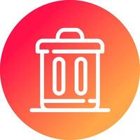 Trash Bin Creative Icon Design vector