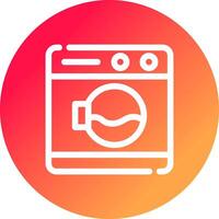 Washing Machine Creative Icon Design vector