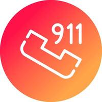 Call 911 Creative Icon Design vector