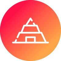 Pyramid Creative Icon Design vector