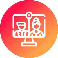Online Interview Creative Icon Design vector