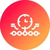 Circular Bending Process Creative Icon Design vector