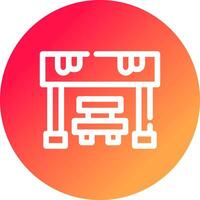 Bus Stop Creative Icon Design vector