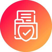Secured Backup Creative Icon Design vector