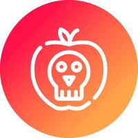 Poisoned Apple Creative Icon Design vector