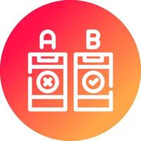 AB Testing Creative Icon Design vector