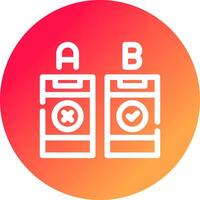 AB Testing Creative Icon Design vector