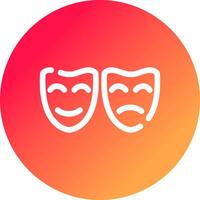 Theater Masks Creative Icon Design vector