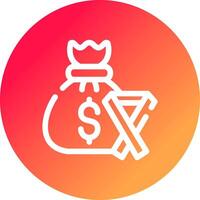 Money Bag Creative Icon Design vector