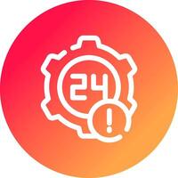 24 Hours Creative Icon Design vector