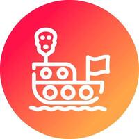 Pirates Ship Creative Icon Design vector