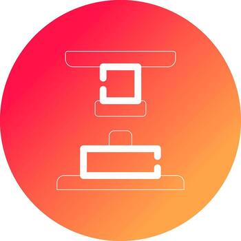 Press Machine Creative Icon Design vector