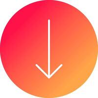 Down Arrow Creative Icon Design vector