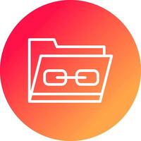 Link Folder Creative Icon Design vector