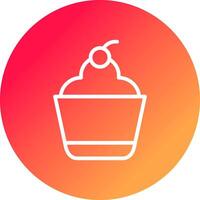 diseño de icono creativo de cupcake vector