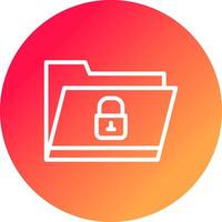 Locked Folder Creative Icon Design vector