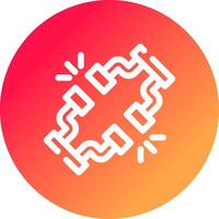 Broken Wire Creative Icon Design vector