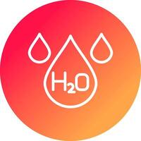 H2O creativo icono diseño vector