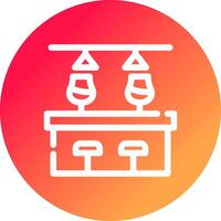 Bar Counter Creative Icon Design vector