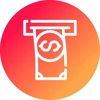 Withdrawal Creative Icon Design vector