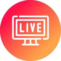 Live Streaming Creative Icon Design vector